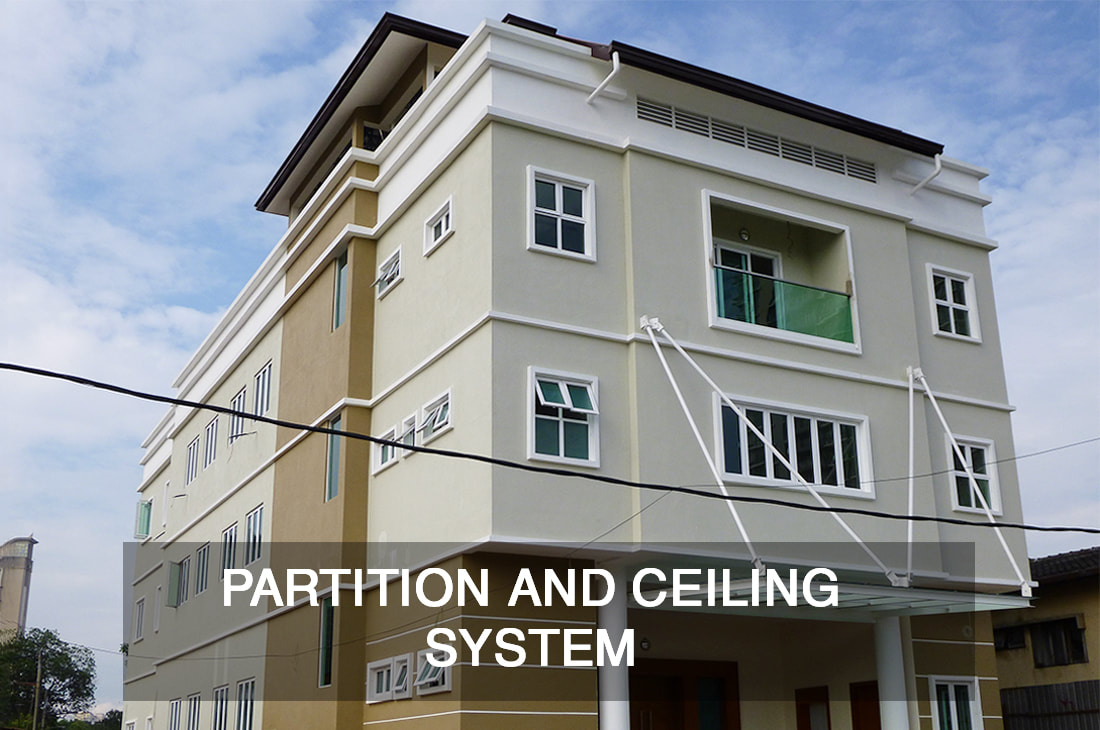 glass partition and ceiling system